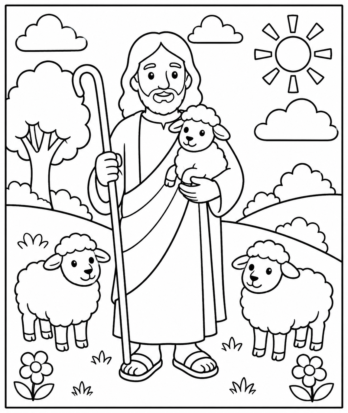 The Good Shepherd coloring page